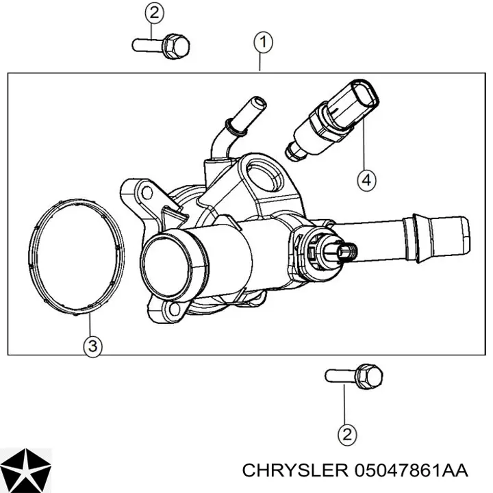 Carcasa del termostato Chrysler 05047861AA precio, desde 32,13 EUR