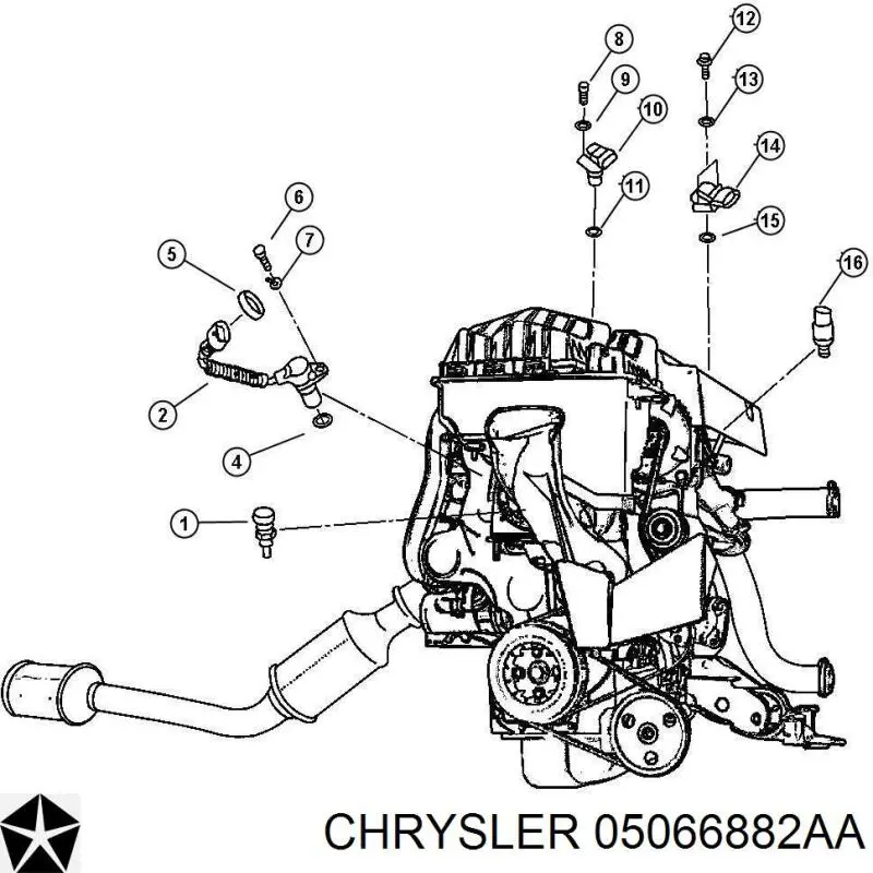 05066882AA Chrysler Sensor posición arbol de levas
