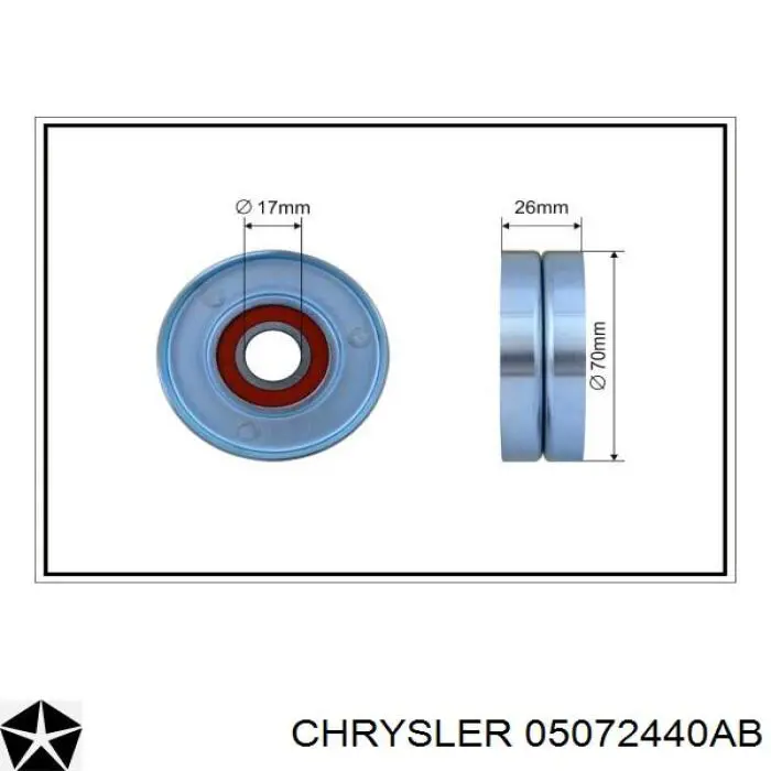 Tensor de la correa trapecial Chrysler 68211445AA precio, desde 62,94 EUR