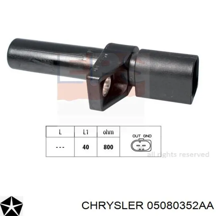 Comprar 05080352AA Chrysler Sensor de cigüeñal