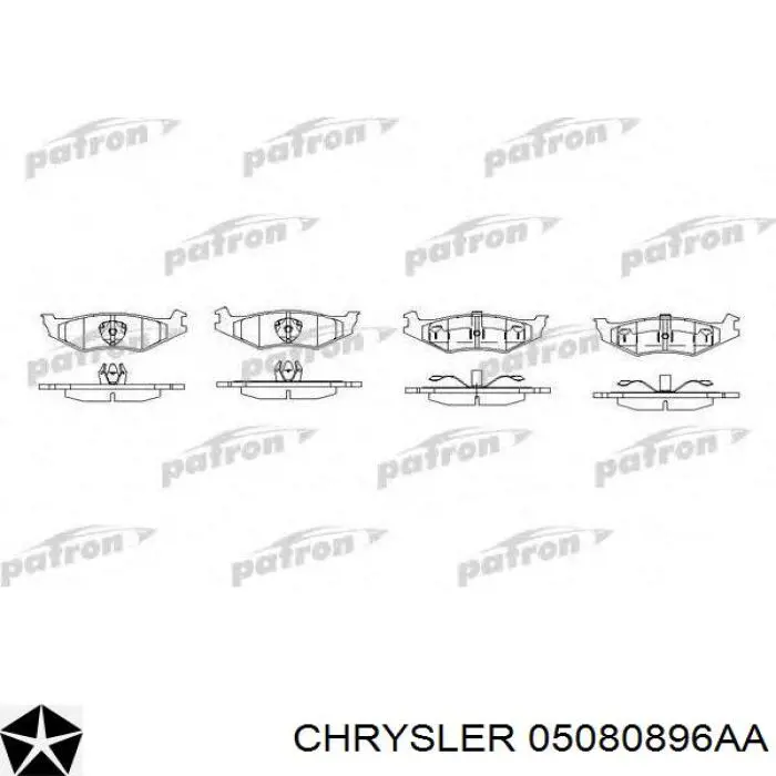 05080896AA Chrysler pastillas de freno traseras