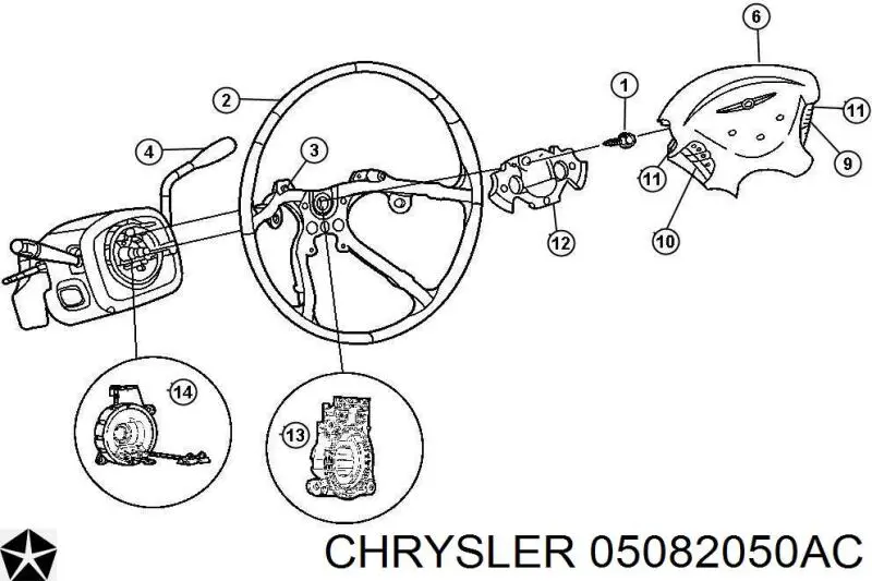 Anillo de contacto del volante Chrysler 05082050AC precio, desde 60,98 EUR