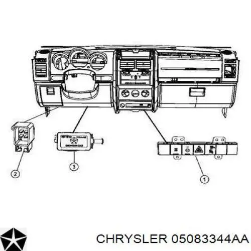 05083344AA Chrysler interruptor luz de freno