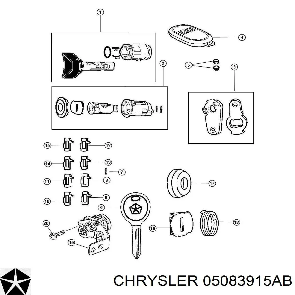 Interruptor de arranque Chrysler 05083915AB precio, desde 97,28 EUR