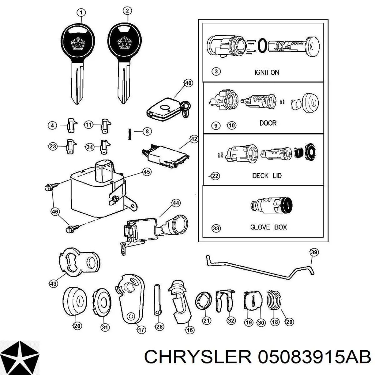 Interruptor de encendido para Chrysler Voyager 