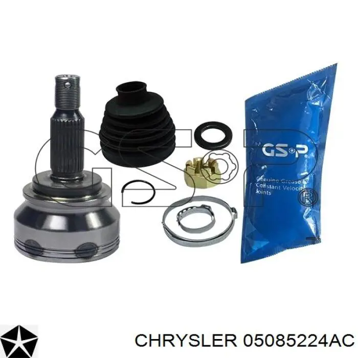 05085224AC Chrysler árbol de transmisión delantero izquierdo