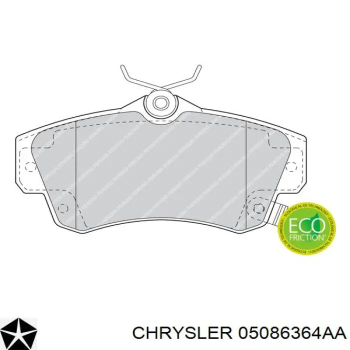 05086364AA Chrysler pastillas de freno delanteras