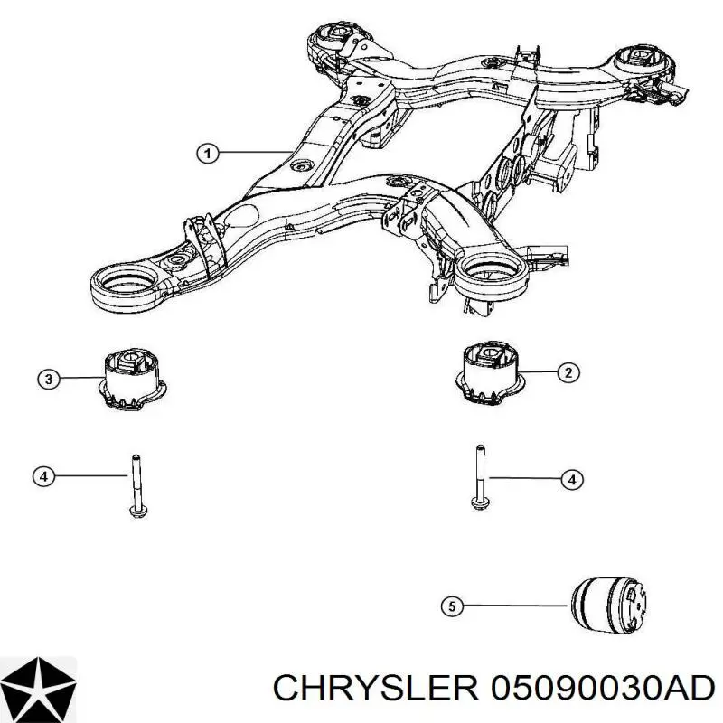 Suspensión, cuerpo del eje trasero para Jeep Grand Cherokee (WK)