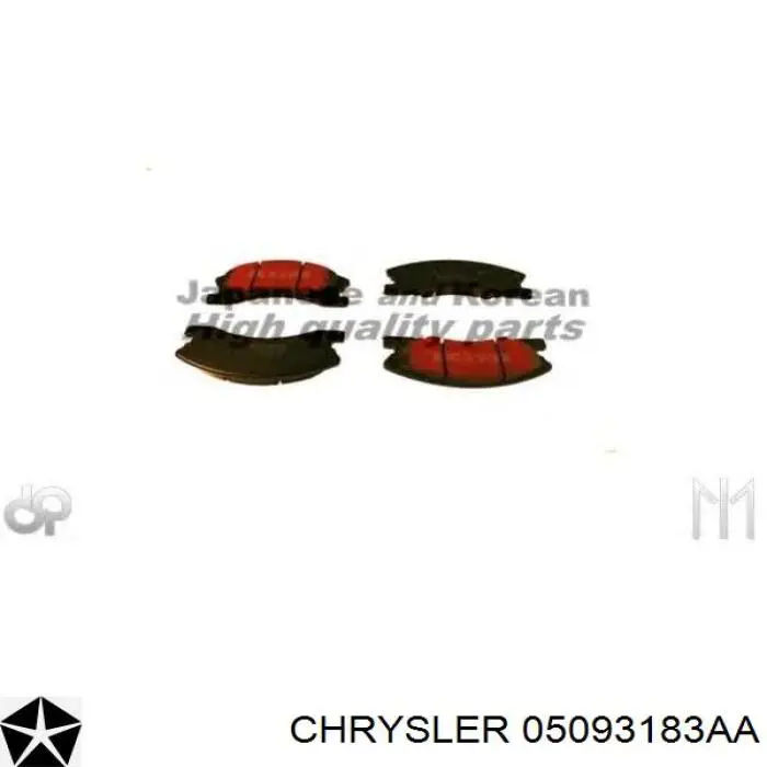 05093183AA Chrysler pastillas de freno delanteras