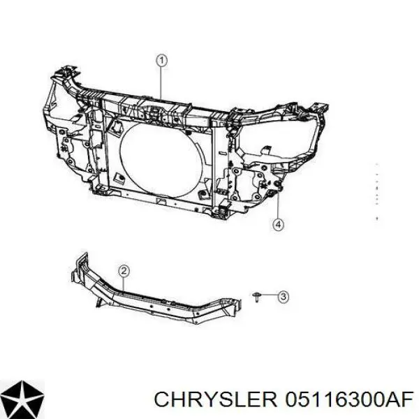 Panel de soporte del radiador y montaje de faros Chrysler K05116300AF precio, desde 138,05 EUR