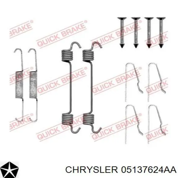 05137624AA Chrysler zapatas de freno de mano