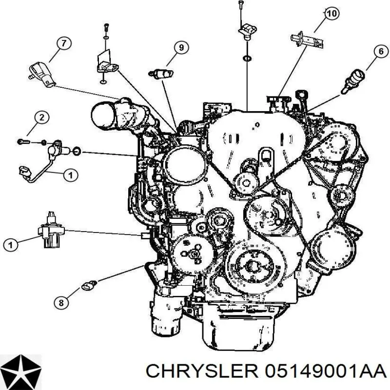 05149 001AA Chrysler sensor de presion de carga (inyeccion de aire turbina)
