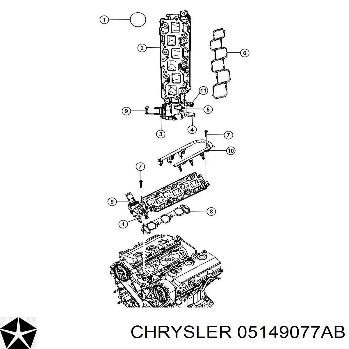 Sensor de temperatura 05149096AA Chrysler