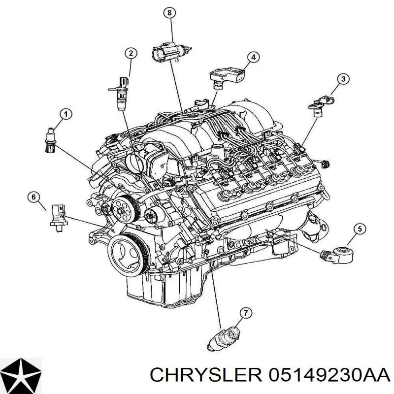 05149230AA Chrysler sensor de cigüeñal