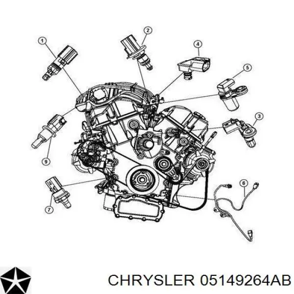 05149264AB Fiat/Alfa/Lancia sensor, temperaura exterior