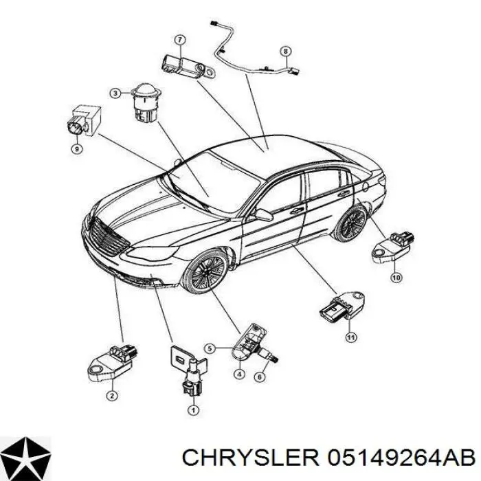Sensor de temperatura ambiente 5149264AA Chrysler