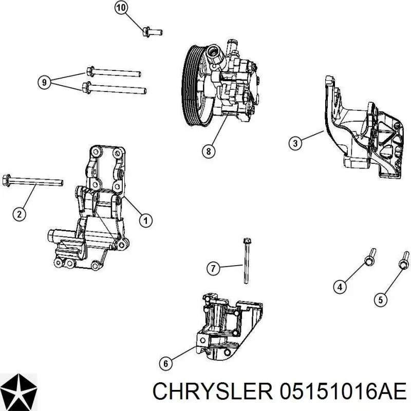 5151016AC Chrysler bomba de dirección