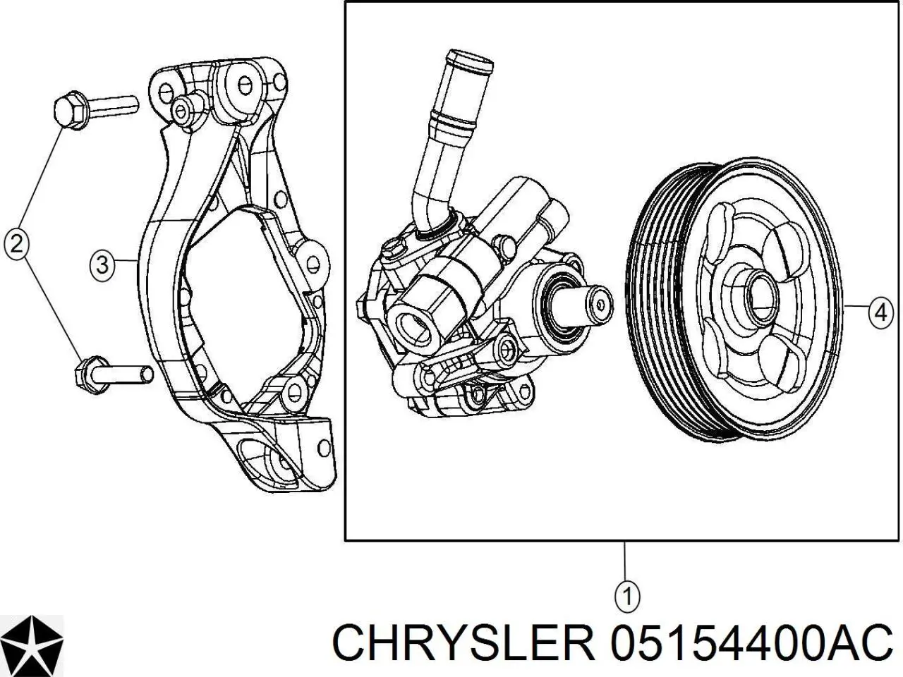 05154400AC Chrysler Bomba hidráulica de dirección