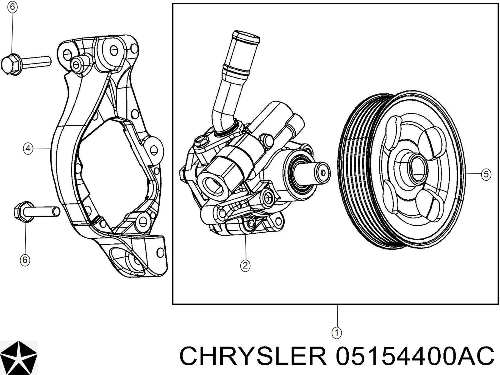 Bomba de dirección asistida  Chrysler 05154400AC precio, desde 193,82 EUR