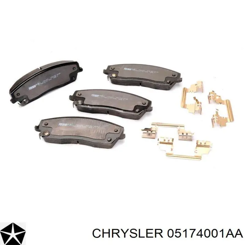 05174001AA Chrysler pastillas de freno delanteras