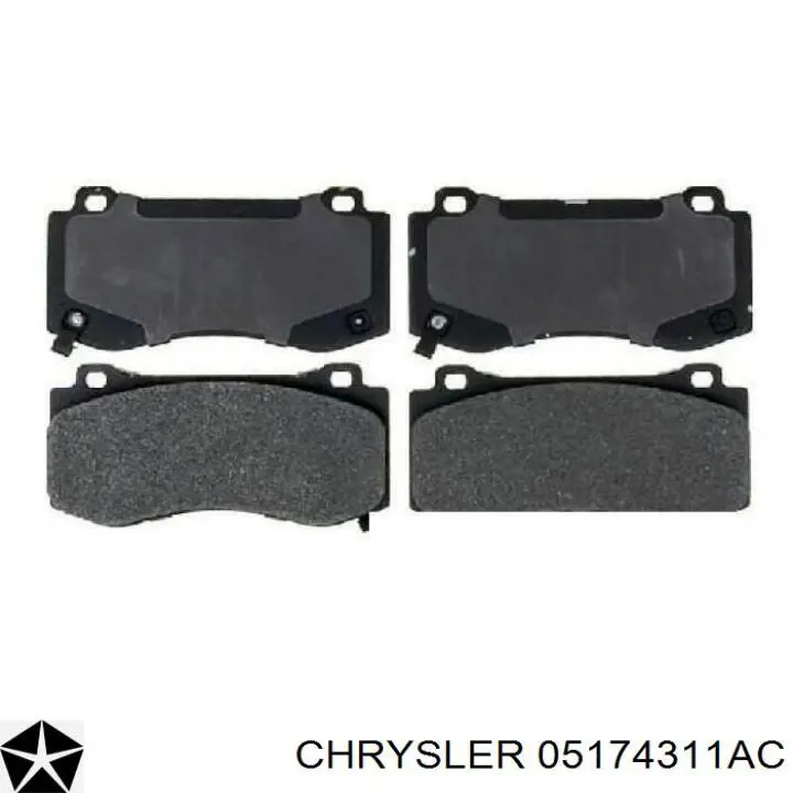 Pastillas de freno delanteras Chrysler 68144213AA