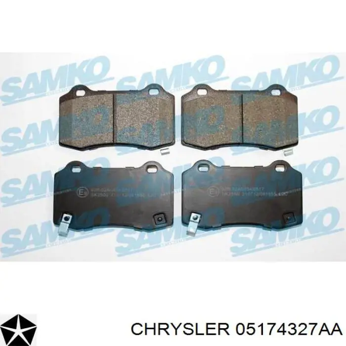 05174327AA Chrysler pastillas de freno traseras