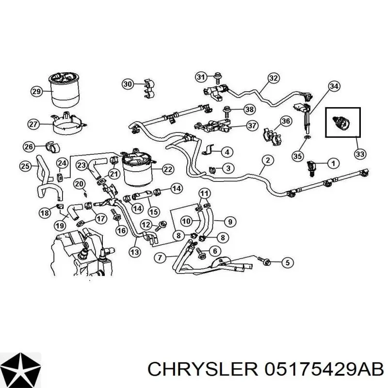 05175429AB Chrysler filtro combustible
