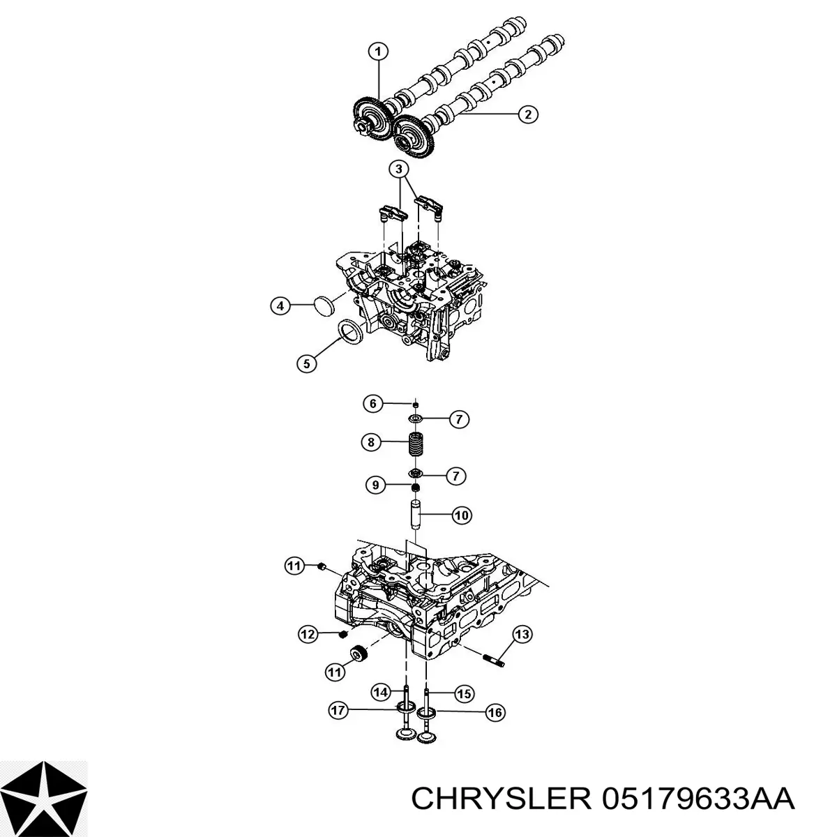 05179633AA Chrysler anillo retén, cigüeñal frontal
