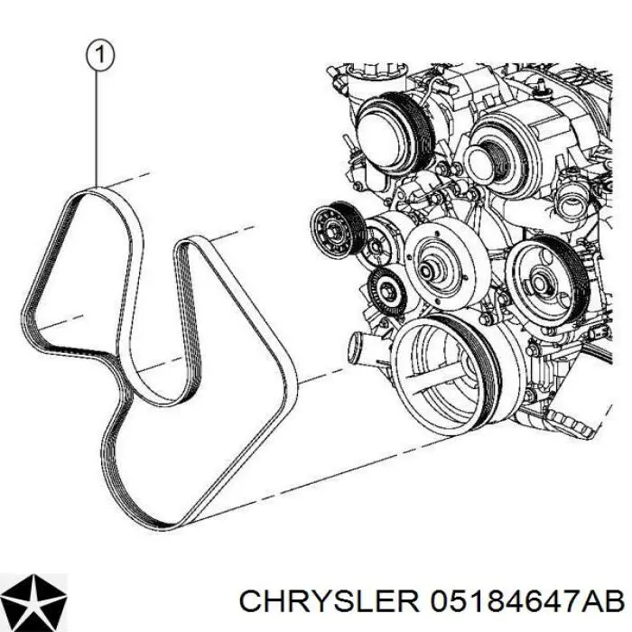 05184647AB Chrysler correa trapezoidal