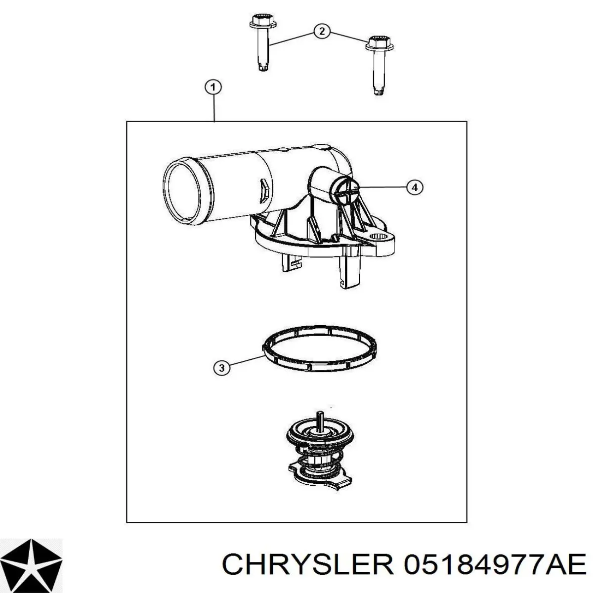 05184977AE Chrysler caja del termostato