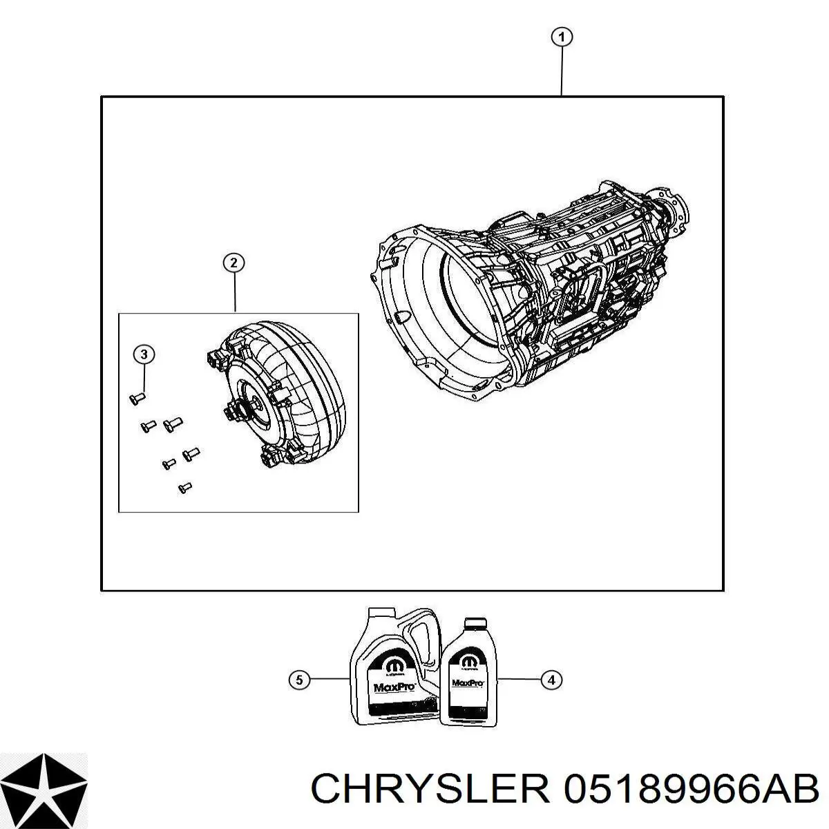 Chrysler Aceite transmisión (05189966AB)