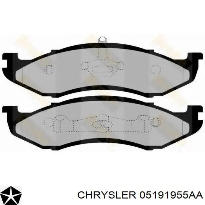 05191955AA Chrysler pastillas de freno delanteras