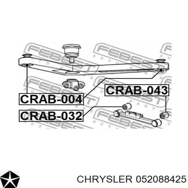 052088425 Chrysler silentblock de brazo de suspensión trasero superior