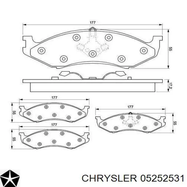 Pastillas de freno delanteras Jeep Cherokee 2 XJ