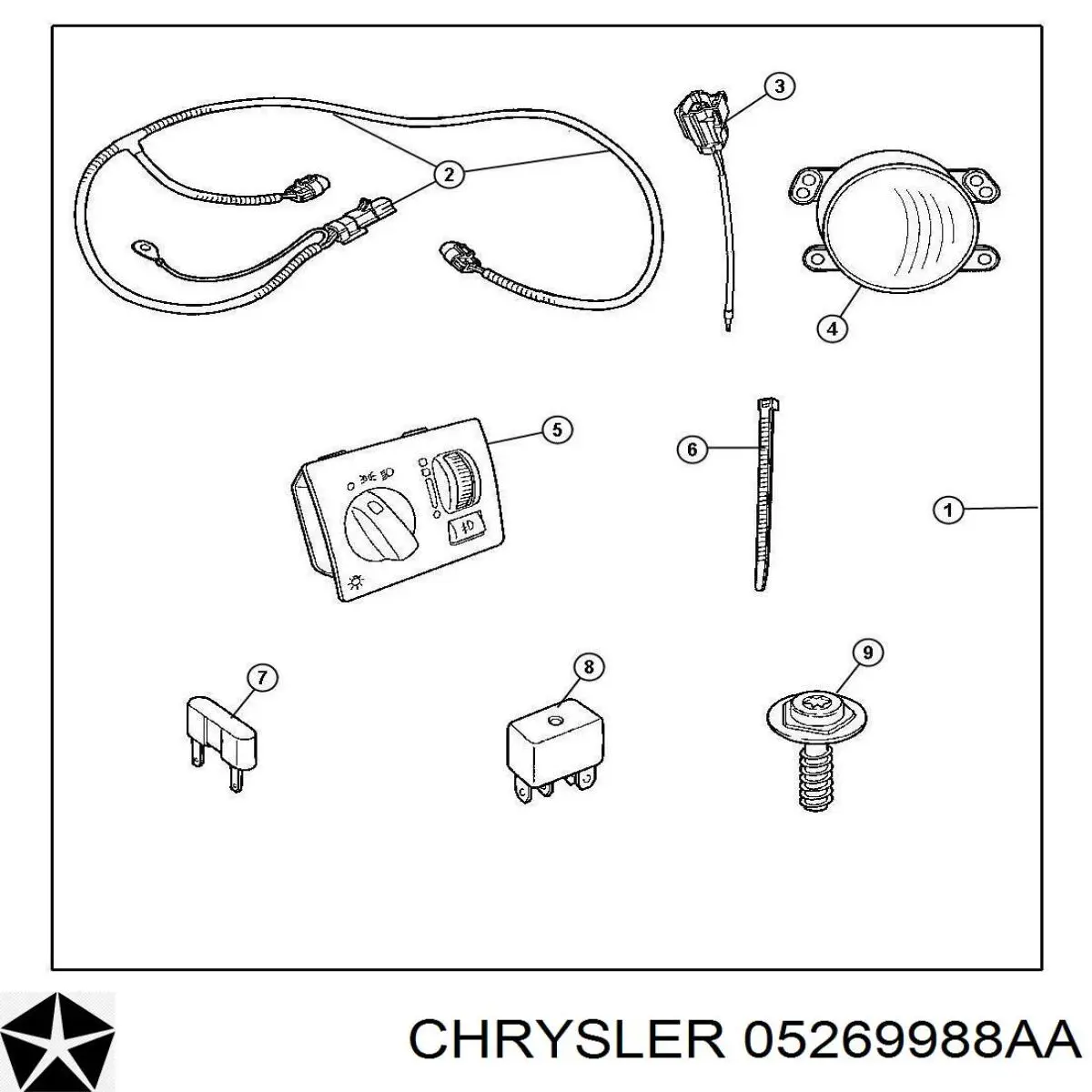 5269988AA Chrysler Relé eléctrico multifuncional