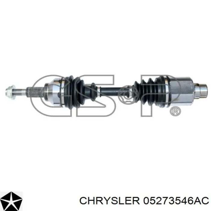 05273546AC Chrysler árbol de transmisión delantero derecho