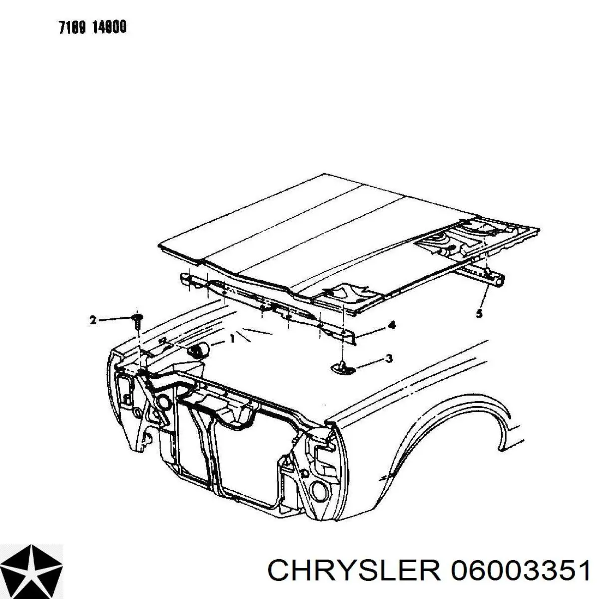 06003351 Chrysler clips de fijación de parachoques trasero