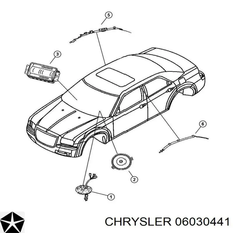 06030441 Chrysler clips de fijación de parachoques trasero