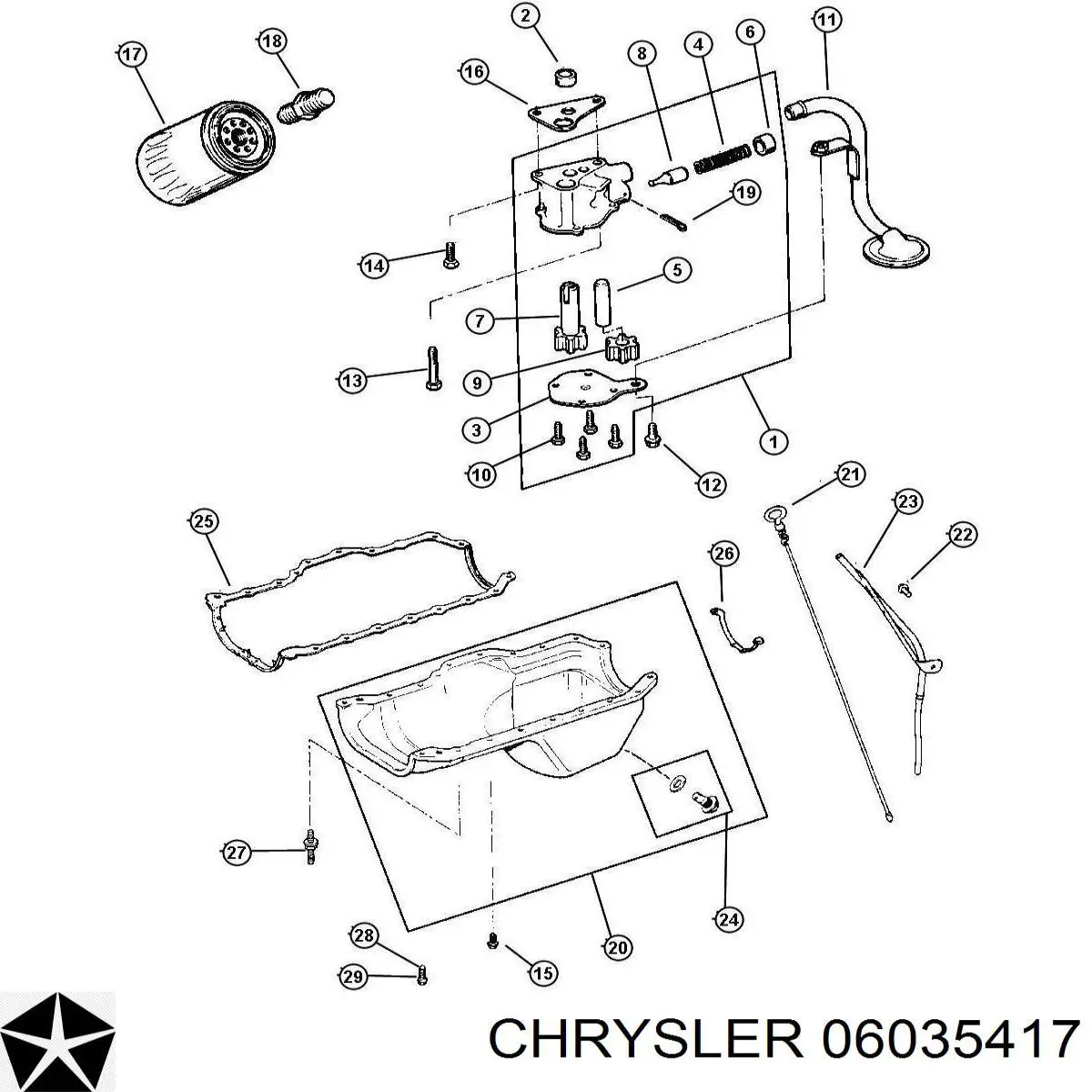 Tapón del cárter de aceite Chrysler 06035417 precio, desde 3,81 EUR