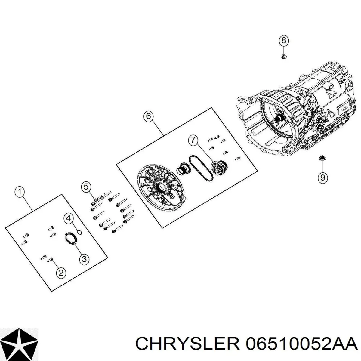 06510052AA Chrysler cárter de aceite, caja automática