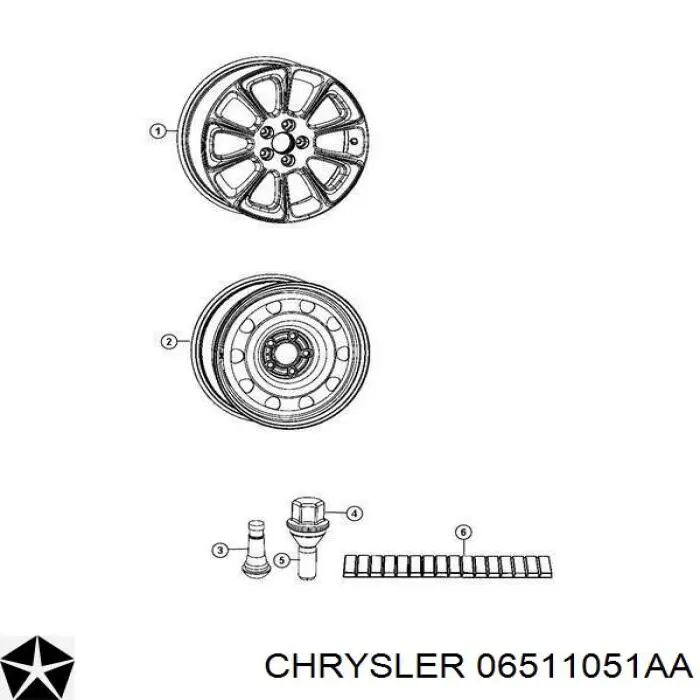 Tornillos para ruedas Chrysler 06511051AA precio, desde 9,77 EUR