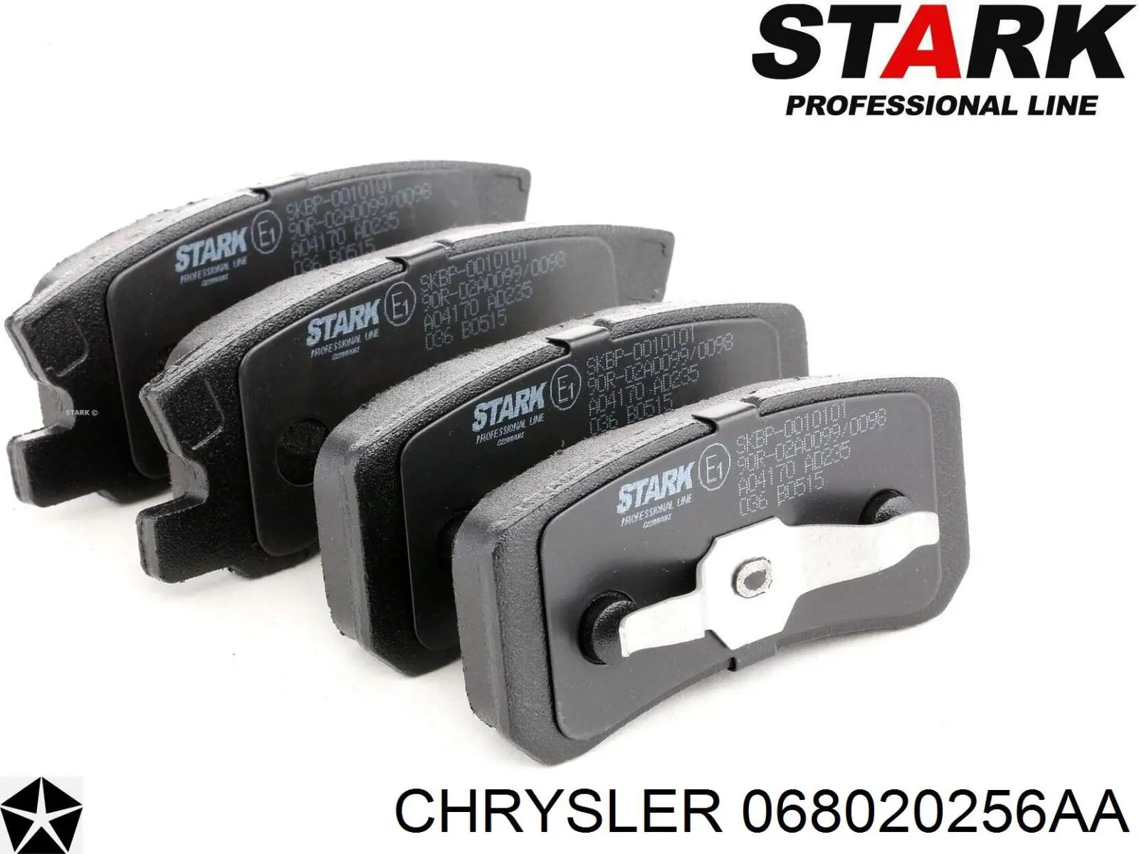 068020256AA Chrysler pastillas de freno traseras