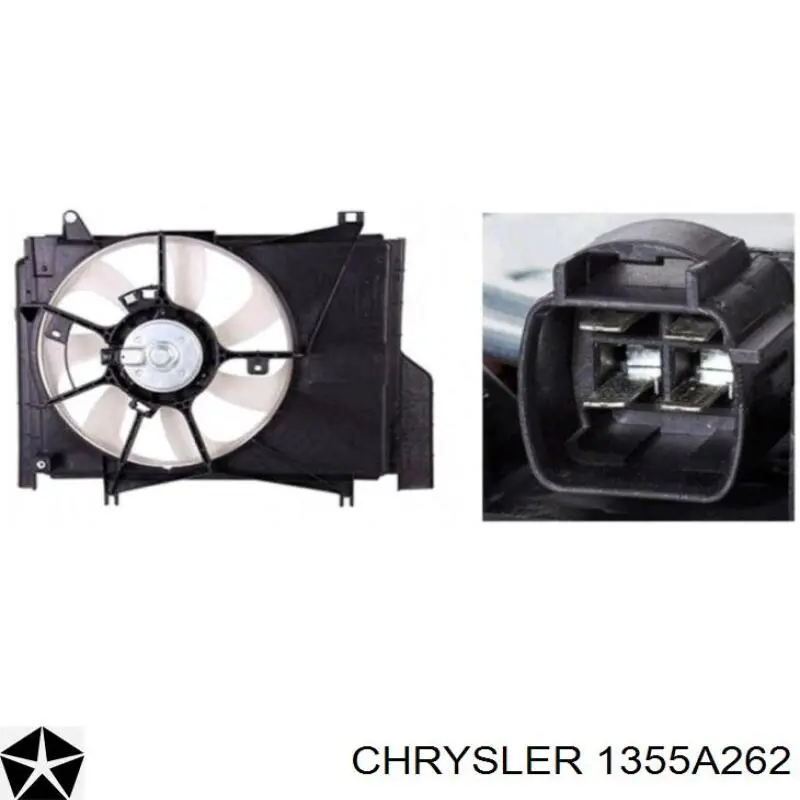 1355A262 Chrysler motor de ventilador, refrigeración, derecho