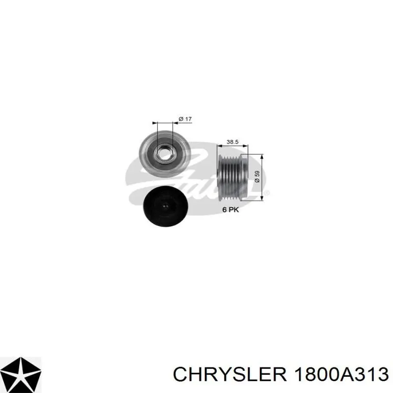 1800A313 Chrysler polea del alternador