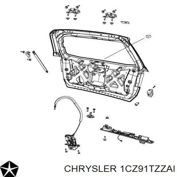 1CZ91TZZAI Chrysler puerta trasera de maletero (3/5a puerta trasera)