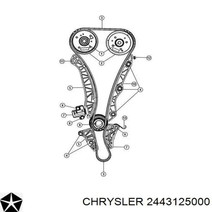 Guía de cadena de distribución Chrysler K2443125000 precio, desde 29,52 EUR