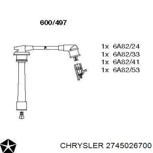 2745026700 Chrysler cable de encendido, cilindro №4