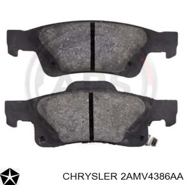 2AMV4386AA Chrysler pastillas de freno traseras