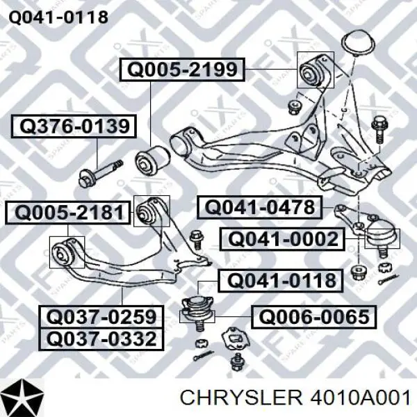 4010A001 Chrysler fuelle soplador superior de rotula