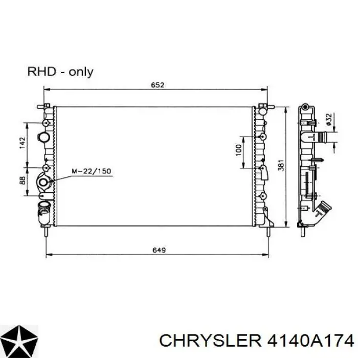 4140A174 Chrysler muelle de suspensión eje trasero